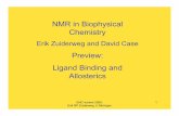 NMR in Biophysical Chemistry Preview: Ligand Binding and ...