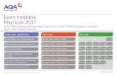 Timetables GCSE Exam timetable May/June 2017