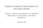 Early European Colonization of the New World