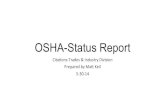 OSHA Inspection Status Report 5-30-14