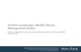 Vendor Landscape: Mobile Device Management Suites