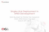 Single-click Deployment in APEX Development; APEX World 2014