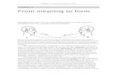 Chapter 2 From meaning to form