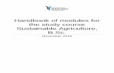 Handbook of modules for the study course Sustainable Agriculture ...