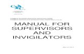 Manual for Supervisors and Invigilators