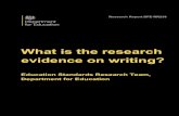 What is the research evidence on writing?