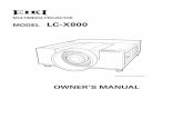 LC-X800 Owners Manual