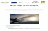 Energy usage for snowmaking