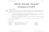2016 Study Guide Subject CA1