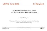 Surface Preparation-Clean Room Techniques