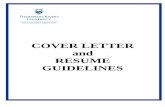 COVER LETTER and RESUME GUIDELINES
