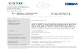 European Technical Assessment ETA-99/0009 of 06/01/2015