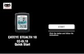 CATEYE STEALTH 10 Quick Start Manual