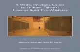 A Worst Practices Guide to Insider Threats: Lessons from Past ...