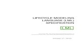 Lifecycle Modeling Language (LML) SPECIFICATION