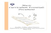 Music Curriculum Essentials Document