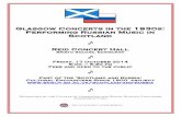 Scotland-Russia Recital Programme Notes