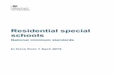 Residential special schools: national minimum standards