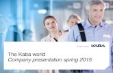 Kaba Company presentation Spring 2015