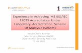Experience In Achieving MS ISO/IEC 17025 Accreditation Under ...