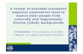 A review of available translated cognitive assessment tools to ...