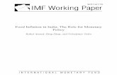 Food Inflation in India: The Role for Monetary Policy; by Rahul ...