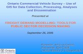 Ontario Commercial Vehicle Survey