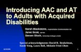 Introducing AAC and AT to Adults with Acquired Disabilities
