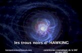 Les trous noirs selon S. Hawking