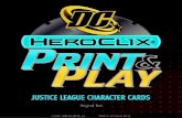 JUSTICE LEAGUE CHARACTER CARDS