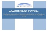 STRATEGIE DE JUSTICE TRANSITIONNELLE AU MALI