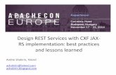 Design REST Services with CXF JAX- RS implementation: best ...