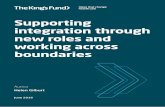 Supporting integration through new roles and working across ...