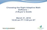 Choosing the Right Adaptive Math Software: A Buyer's Guide