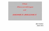 The Recordings of SIDNEY BECHET