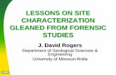 Lessons On Site Characterization Gleaned From Forensic Studies