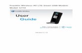Franklin Wireless 4G LTE Smart USB Modem Model: U772
