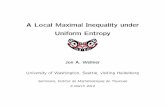 A Local Maximal Inequality under Uniform Entropy