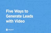 5 Ways to Generate Leads with Video