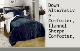 Flannel goose down alternative comforter 9090 set , 2shams 2026, reversible, siliconized 7 d over filled fiber,