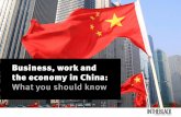 China: On work & the economy