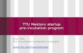 Pre-incubation program @ Tallinn University of Technology