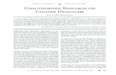 Unauthorized Research on Cluster Headache