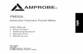 PM55A Automatic Precision Pocket Meter Product Manual