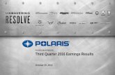 Polaris Q3 2016 Earnings Presentation