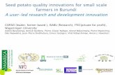 Seed potato quality innovations for small scale farmers in Burundi