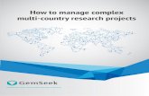 How to manage complex multi-country research projects