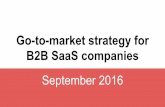 Go to-market strategy for B2B SaaS companies