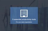 5 essential sales productivity tools
