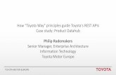 How «Toyota Way» principles guided the architecture of Toyota’s product datahub and its REST API by Philip Rademakers